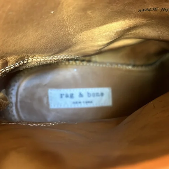 Rag & Bone Newbury Distressed Olive Green Suede Ankle Boot - Picture 6 of 8